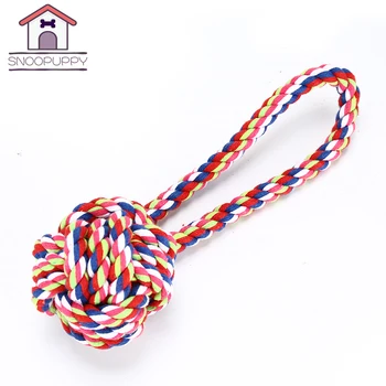 

Dog Pet Toys High Quality Cotton Rope Knot Toy For Dog Pet Tooth Cleaning Pet Dog Molar Durable Interactive Toys For Dog XF0008
