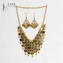 Collar y Pendientes de Aleación De Accesorios de ropa de Baile indio de Danza Del Vientre Accesorio de la Danza Conjunto de Danza India