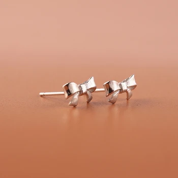 

Fashion Silver Color Bow Earrings For Women Christmas Gifts Girls Earrings Luxury Brand Jewelry Pendientes Brincos