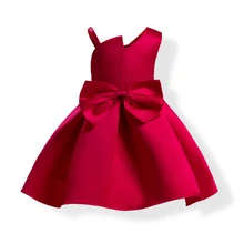 Summer New Hot Princess Dress For Baby Girls Birthday Wedding Party Clothing Sleevelees Big Bow A-Line Red Dress 3-9Years Summer New Hot Princess Dress For Baby Girls Birthday Wedding Party Clothing Sleevelees Big Bow A-Line Red Dress 3-9Years