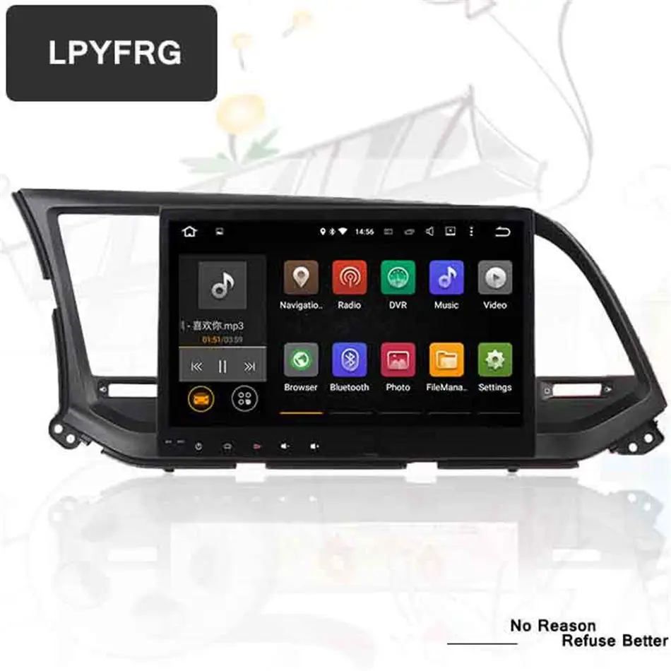 Автомобильный dvd плеер с gps 10 1 дюйма android 1024*600 для HYUNDAI ELANTRA 2016 2017 2018 навигация