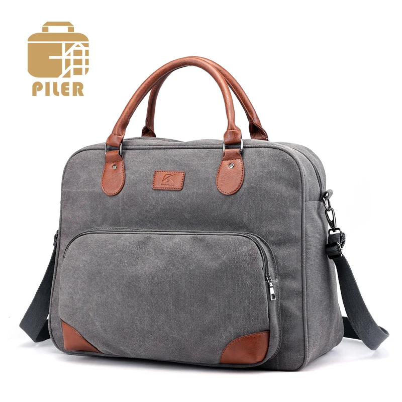 

Men Business Leather Briefcase Travel Male Messenger Suitcase Shoulder Laptop Bag Canvas inch Tote Handbag Casual Crossbody Bags