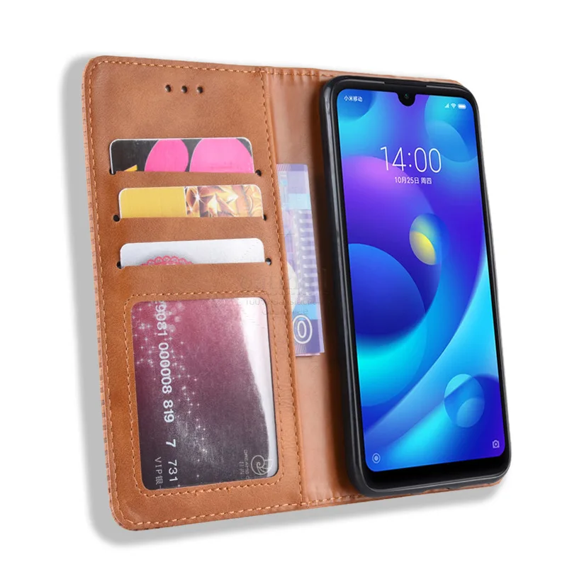 الفاخرة الرجعية ضئيلة المغناطيسي أغلفة جلدية ل Xiaomi Redmi ملاحظة 7 برو Redmi 7 7A حالة كتاب المحفظة بطاقة حامل لينة غطاء أكياس
