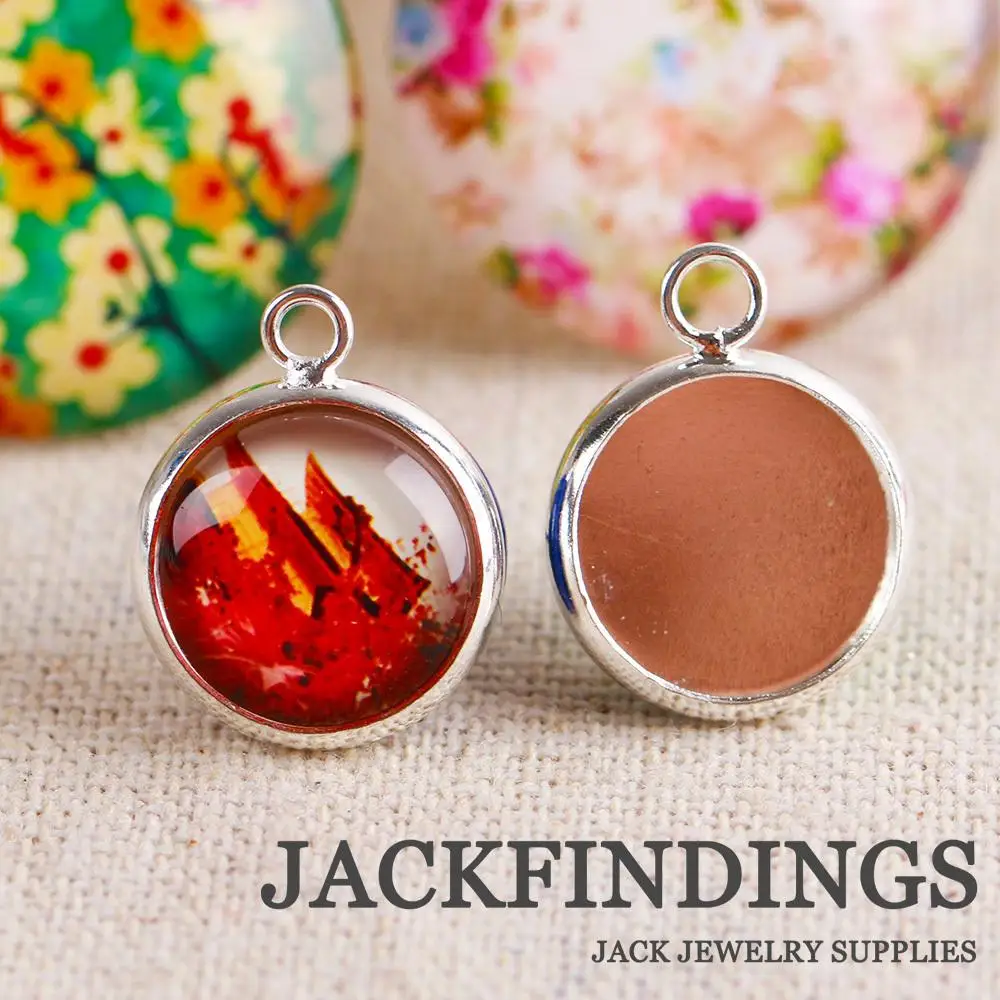 Основа для кабошона с серебряным покрытием 20 шт./лот 12 мм|cabochon base|cameo settingsbase cabochon |
