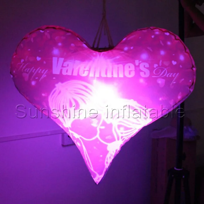 

Inflatable heart/inflatable pink heart/large inflatable heart with led light for Valentines Day decoration