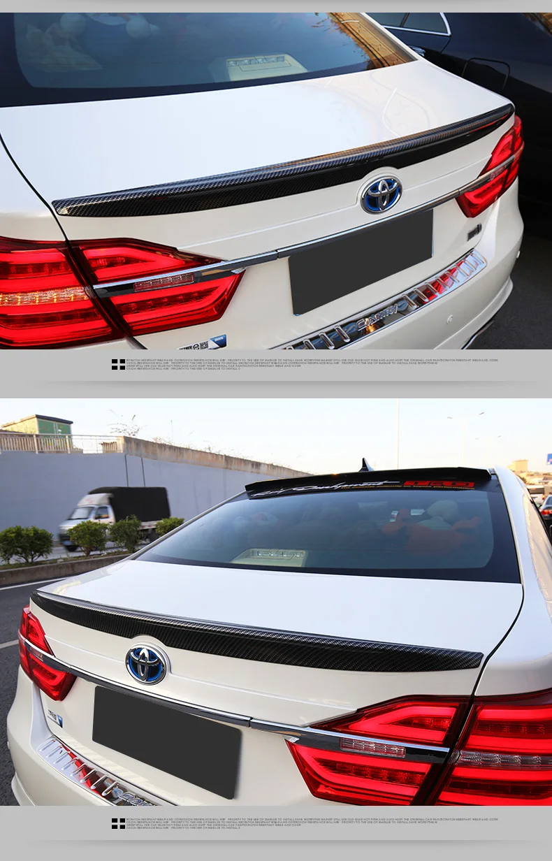 Подходит для TOYOTA Camry 2012- задний спойлер из углеродного волокна заднее крыло