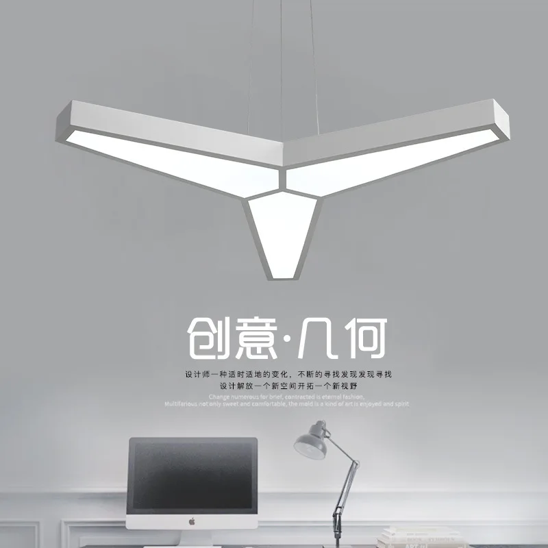 

Free combination Y chandelier led office personalized character industrial wind net cafe gymnasium pendant lamp