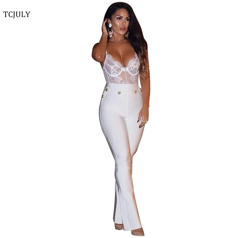 

TCJULY Wholesale Fashion Knitted Women Pants Plus Size Solid Button Decorated Stretch Ladies Trousers Push Up Casual Flare Pants