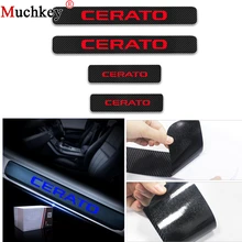 Автомобильные аксессуары шт. 4 шт. для Kia CERATO дверная пороговая пластина автомобильный порог Добро пожаловать педали наклейки 4D карбоновые виниловые наклейки