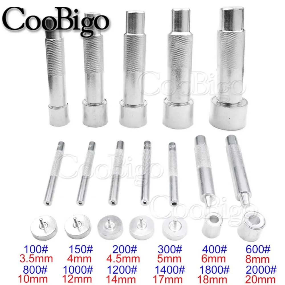 

High Quality 1 Set Handmade Metal Eyelets Mold Tool 3.5-20mm Eyelets Tool Grommet installation Carbon Steel DIY Accessories