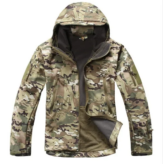 Высокое качество скрытый Акула кожа мягкая оболочка TAD V 5,0 Военная тактическая куртка водонепроницаемая ветрозащитная армейская куртка-бомбер одежда - Цвет: CP
