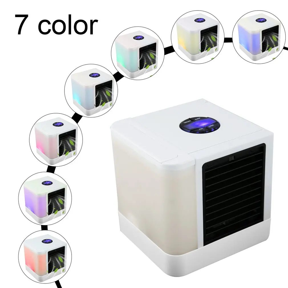 2019 портативный мини USB кондиционер увлажняюший очиститель 7 цветов свет Desktop воздушного охлаждения вентилятор охладитель воздуха
