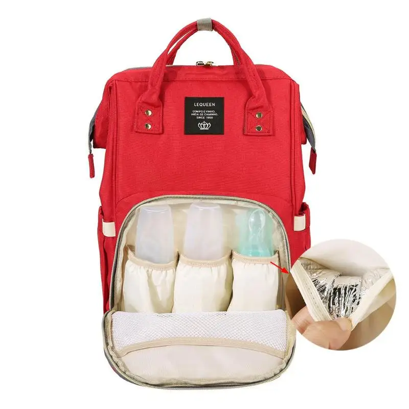 LEQUEEN сумка для подгузников для беременных, рюкзак, модная сумка для подгузников, Большая вместительная сумка для мам, рюкзак для подгузников, водонепроницаемая дорожная сумка для кормления
