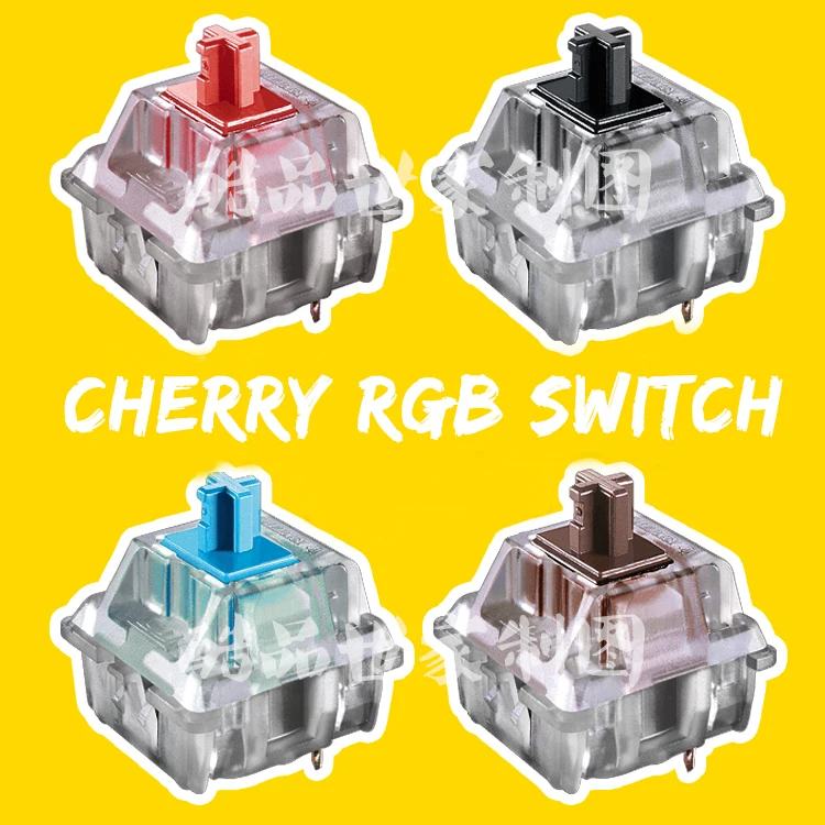 Переключатель cherry rgb 3pin синяя красная черная коричневая серебряная для