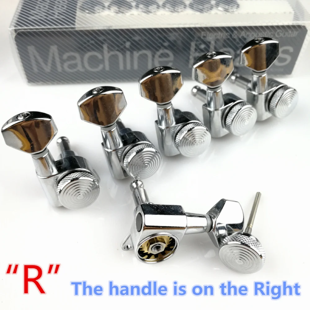 New Chrome Guitar Locking Tuners Electric Guitar Machine Heads Tuners JN-07SP Lock Silver Tuning Pegs ( With packaging )