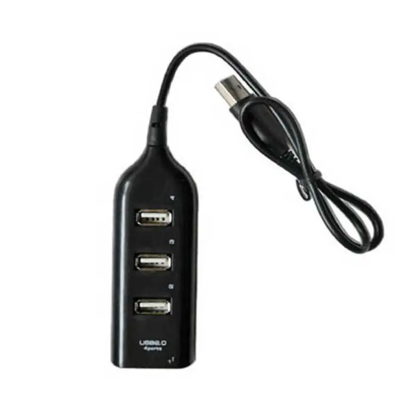 Best Price Black Mini USB 2.0 High Speed 4 ports USB hub Splitter Hub