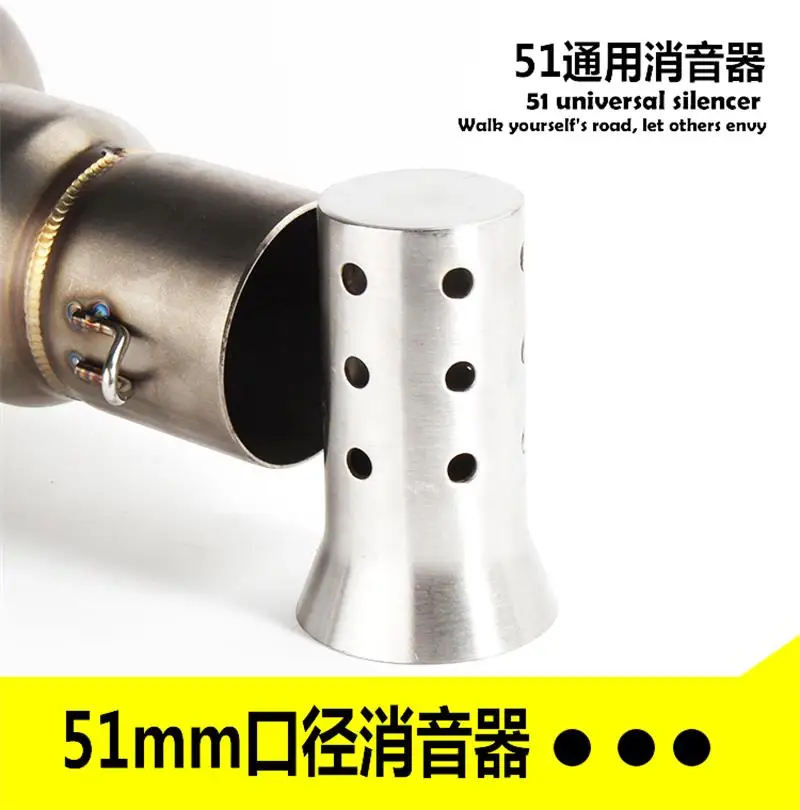 

51MM Universal Motorcycle Exhaust pipe Muffler Can be inserted DB Killer Silencer for Honda Yamaha Suzuki Kawasaki Dirt bikes