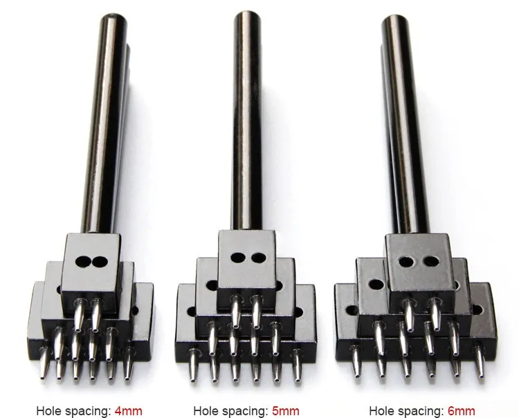 Кожаный Перфоратор Инструмент 4/5/6 мм для шнуровки для сшивания долото набор отверстие 4 шт. строки кругового выреза для прошитая кожа перфорации инструменты