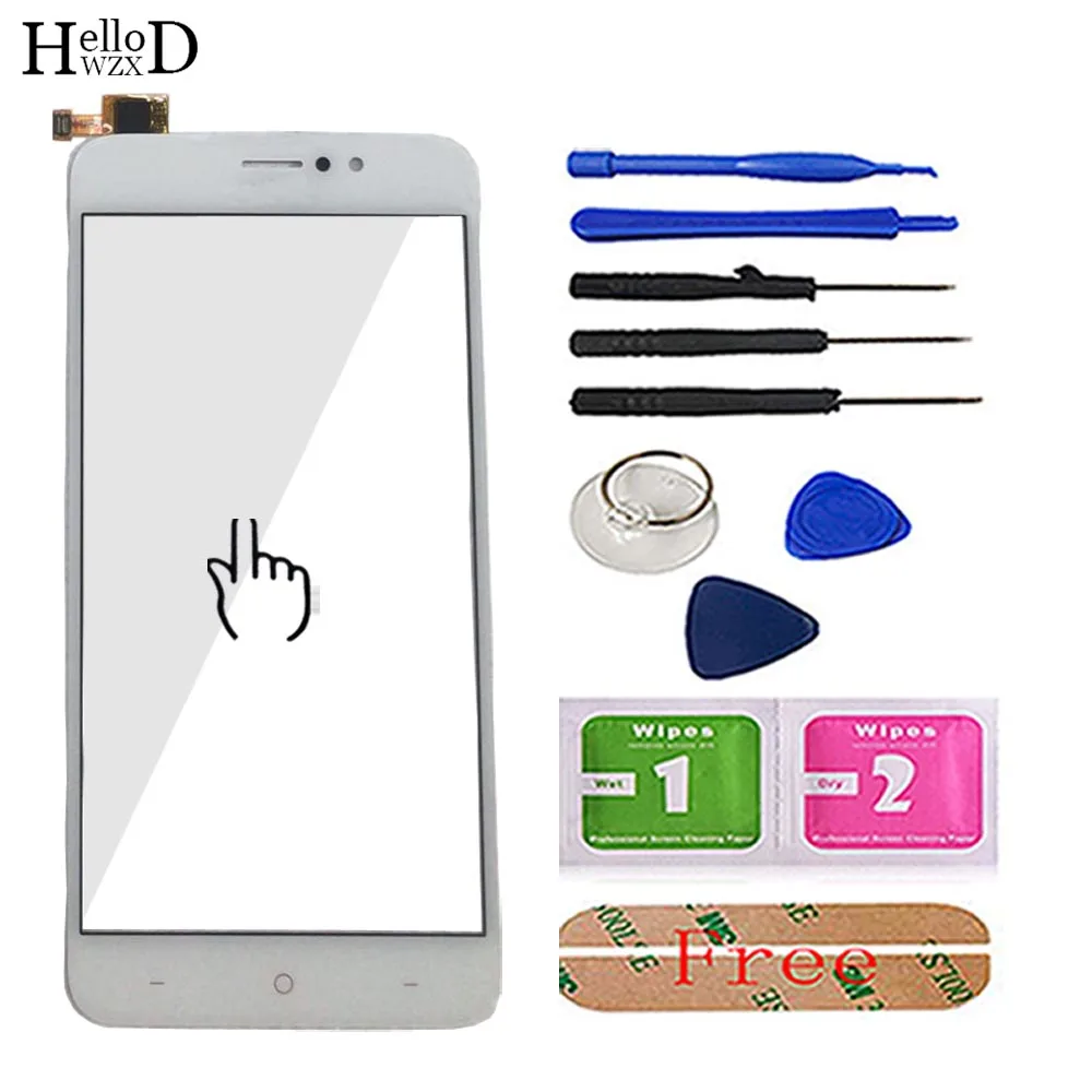 White With Tools Сенсорная панель, сенсорный экран для TP-LINK Neffos C7, сенсорный экран, дигитайзер, переднее стекло, датчик для ремонта, 5,5 дюймов, клей для мобильных инструментов - Color: White With Tools