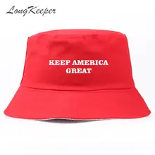 Longkeperer Keep Америка большое ведро Мужские Женские шапки Трамп, Республиканская Кепка, хип-хоп, шляпа от солнца, наружная печать, Fisher, мужская Кепка
