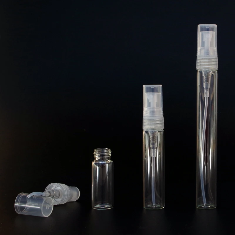 Прозрачные стеклянные многоразовые бутылки 100 шт./лот 10 мл прозрачные Бутылочки для духов оптом