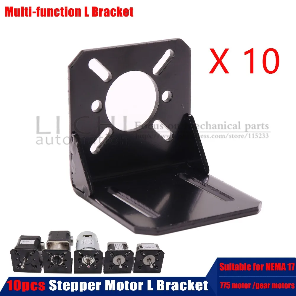 

Free shipping 10pcs Nema 17 Stepper motor /775-150w motor/ Reduction gear motor mount L bracket 42 mounting bracket