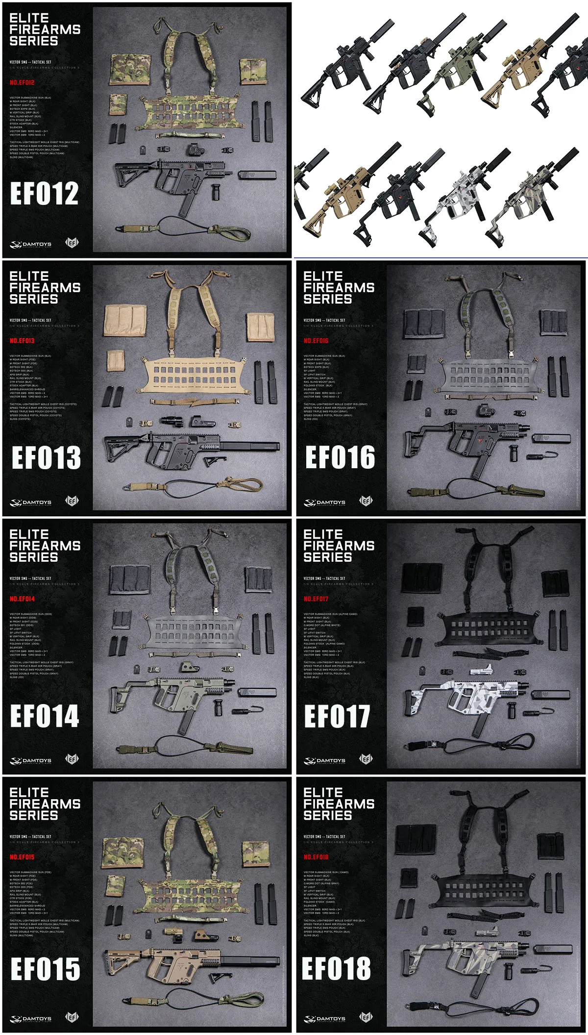 DAMTOYS EF012 EF018 тактика Векторная модель оружия для 12 дюймов Фигурка DIY