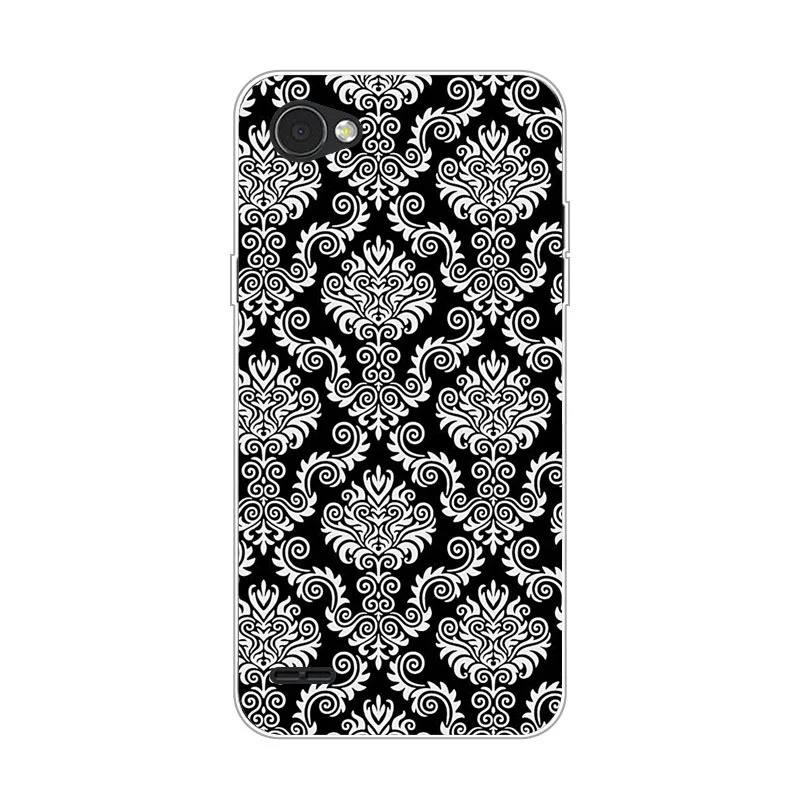 LG Q6 Case,Silicon Full flower Painting Soft TPU Back Cover for LG Q6 Phone bags