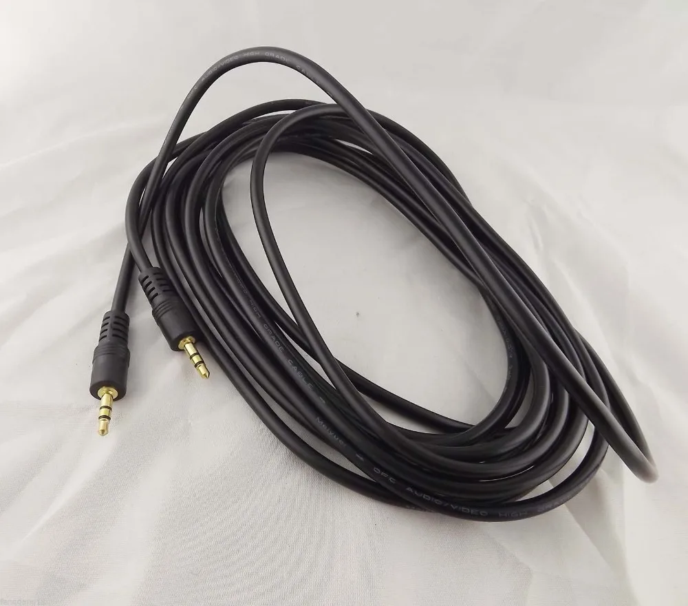 10pc 16FT 5m 3.5mm 1/8" Male to Male Stereo Audio Extension Cable Cord
