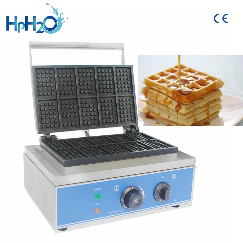 Commercial Non stick 10 pcs electric Waffle Maker/Hot Sale Waffle Baker