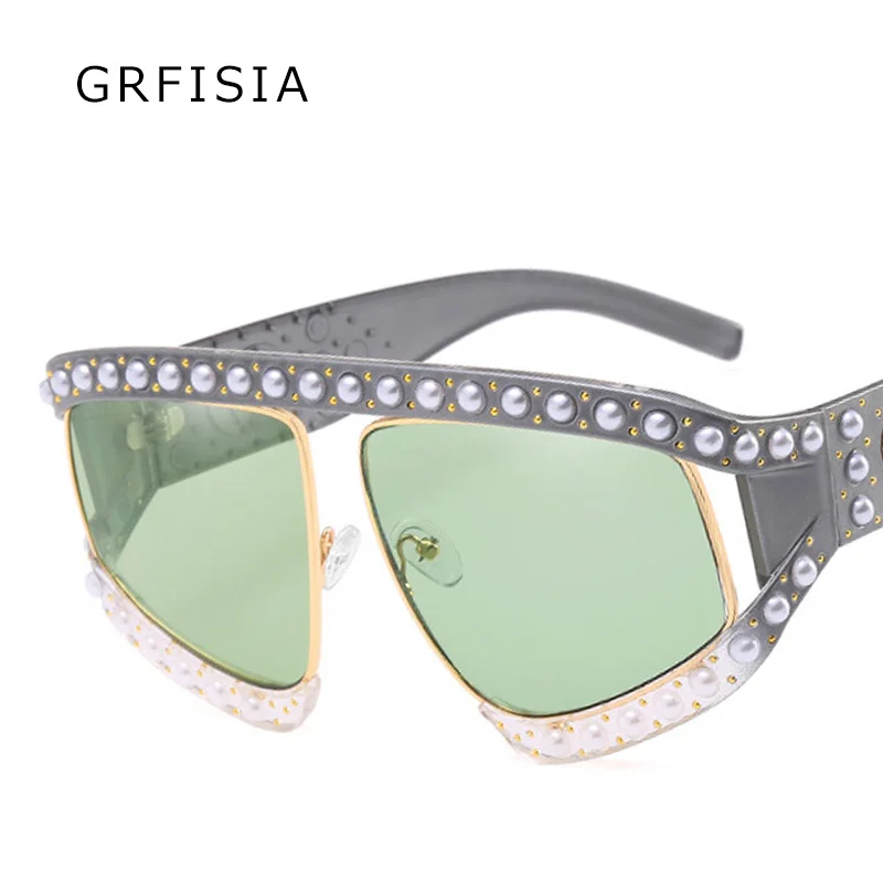 GRFISIA Wholesale 12 Pieces Beads Frame Goggle Sunglasses Women G