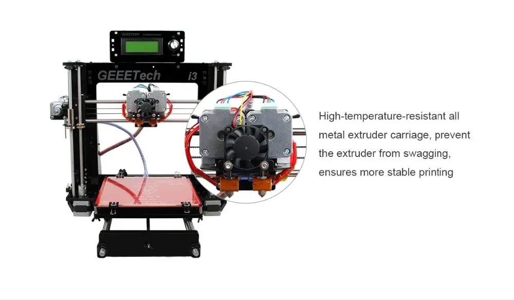 Geeetech I3 Pro C двойной MK8 экструдеры Улучшенное Качество Высокая точность Reprap Prusa DIY наборы печати