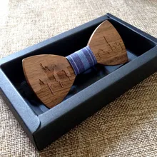 Бабочка галстук полый галстук-бабочка Для мужчин и горе Для мужчин лук из натурального дерева ручной работы воротник цветы ретро твердой древесины галстук-бабочка подарочная коробка