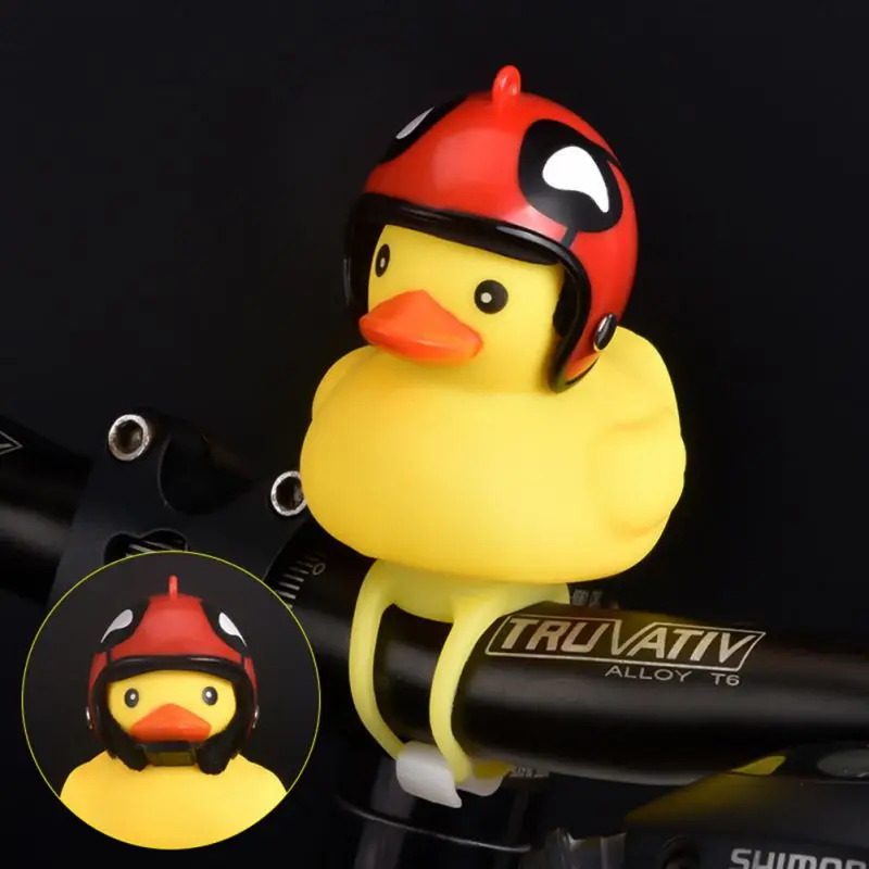 Cheap New Bicycle Light Bicycle Duck Bell Motorcycle Little Yellow Duck Wearing Helmet Children With Hard Hat Horn Light 11