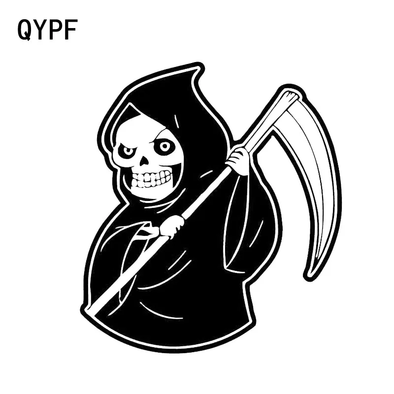 QYPF 15 6*17 4 см прекрасный автомобильный стикер с черепом Адом ужасом виниловый