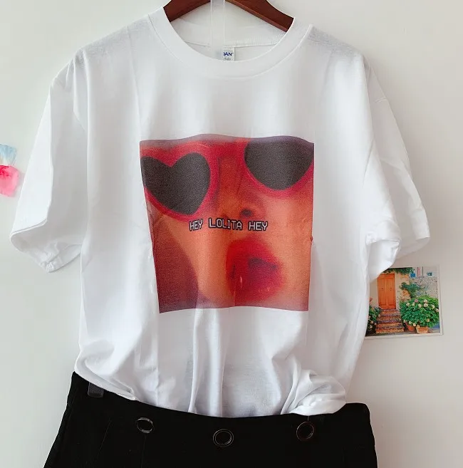sunfiz Hey Lolita T shirt Lana Del Rey Musical Punk Rock Man Women T-Shirt Summer O-neck Fashion Style Casual Tee Shirt | Женская одежда