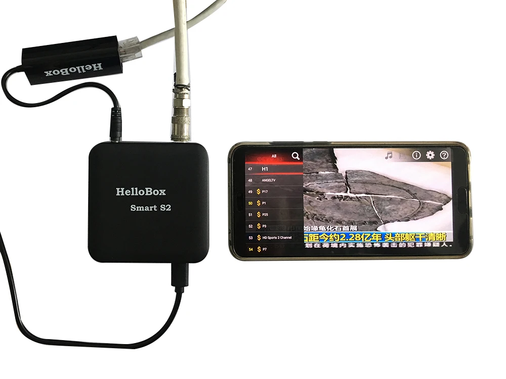 Hellobox Smart S2 Цифровой спутниковый искатель Satlink hd Satfinder просмотр спутникового ТВ на мобильном телефоне планшет с помощью приложения CCCamd