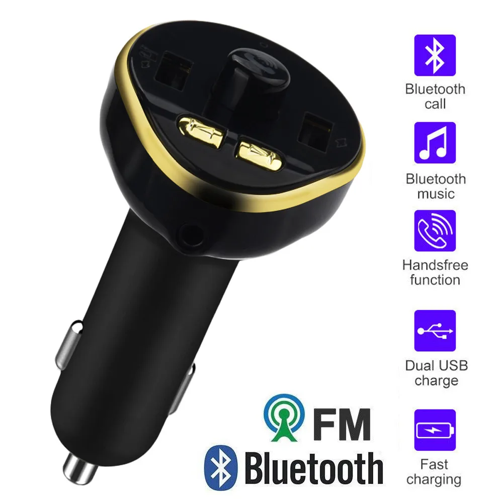 

Bluetooth Car Kit FM Transmitter Wireless Radio Adapter USB Charger Mp3 Player Car Styling Dropshipping