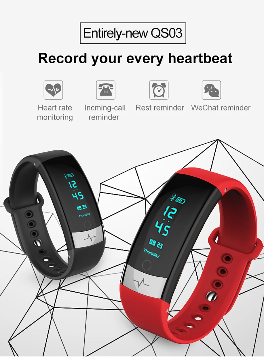 QS03 Smart Watches Android IOS Watch For Apple Iphone