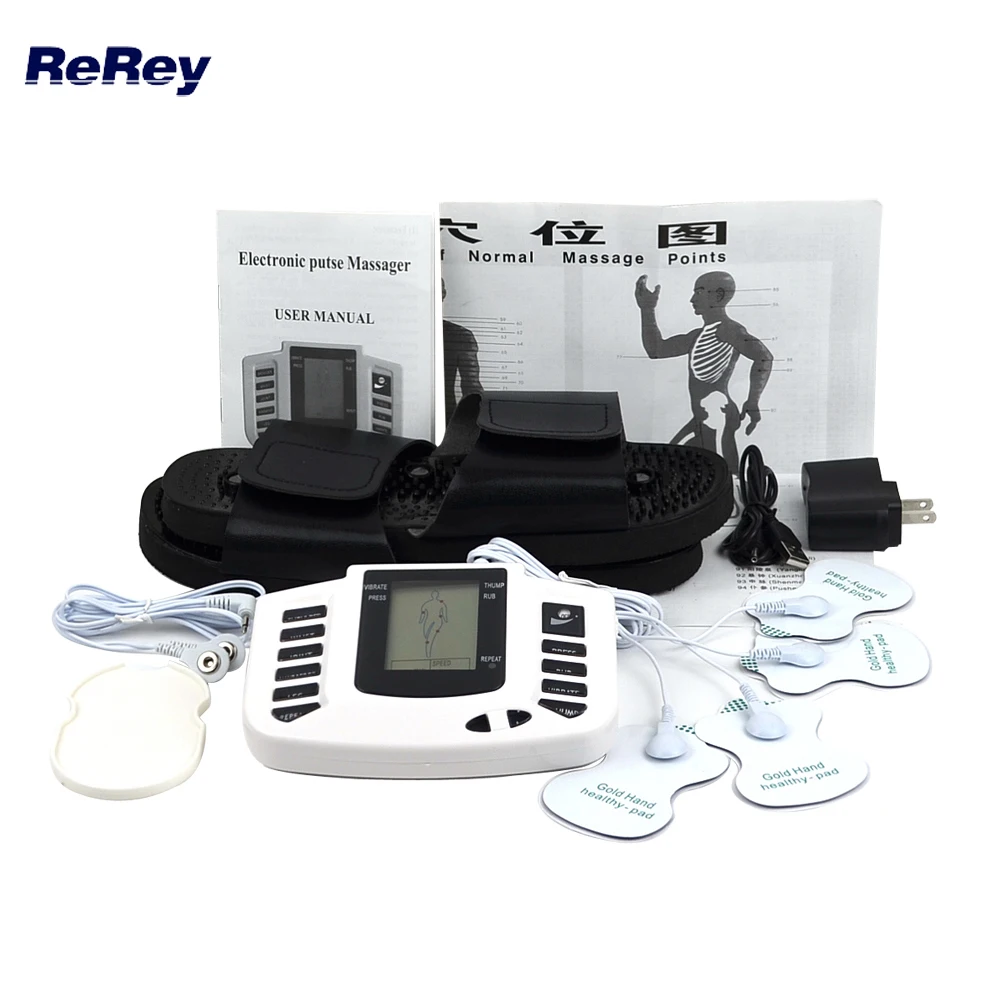 309A Electrical Muscle Stimulator Body Relax Slimming Massager Feet Massage Slipper Pulse Wave Tens Acupuncture Therapy Machine