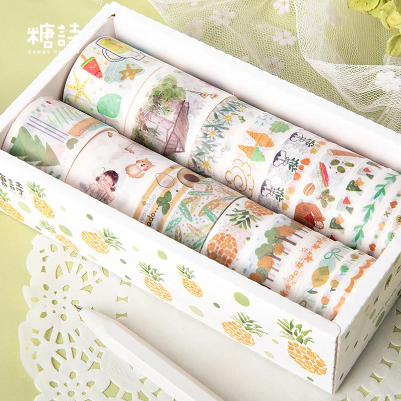 

Early Summer Fruits Food Bread Kawaii Planner Handbook Decorative Paper Washi Masking Tape School Art Supplies Stationery