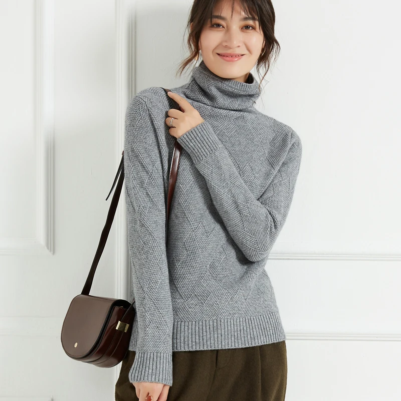 ZEHANGSEA-Winter new women's pullover high collar short simple fashion elegant comfortable ladies large size sweater-Shipping ZEHANGSEA-Winter new women's pullover high collar short simple fashion elegant comfortable ladies large size sweater-Shipping