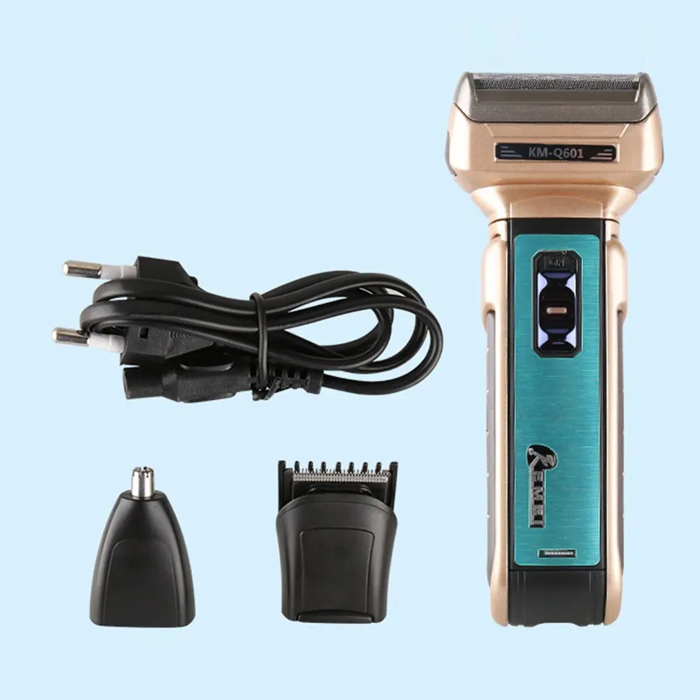 

Reciprocating Charging type Electric Shaver KM-Q601 With Hair Cutter Twin Blades Multifunctional Travel Use Safe shaver For men