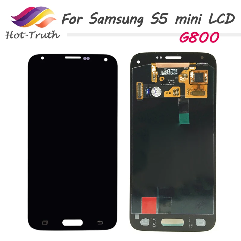 

For Samsung Galaxy S5 Mini G800 G800F G800H Super AMOLED LCD Display Touch Screen Digitizer Assembly with Sticker Tempered Glass