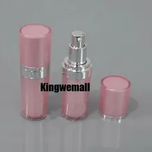 100 шт./лот Ёмкость 15 мл Высокое Класс акрил лосьон бутылки для косметической упаковки с розовый цвет, конуса-формы