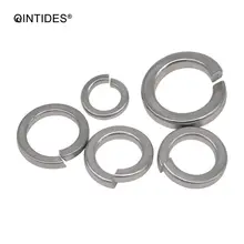 ФОТО qintides m1.6 - m14 single coil spring lock washers normal type  304 stainless steel spring washers open elastic gasket m3 m6 