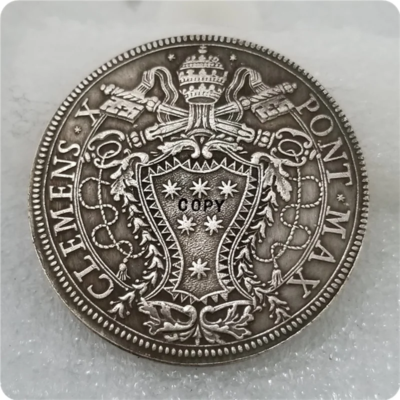

Type #2: 1675 Italian states PIASTRA Coin COPY