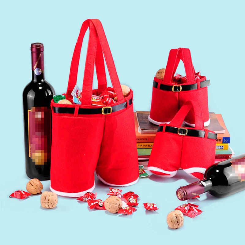

Christmas Gift Bag Santa Pants Candy Bag Christmas Decorations for Home 2018 New Year 2019 Navidad Accessoreis Xmas Supplies