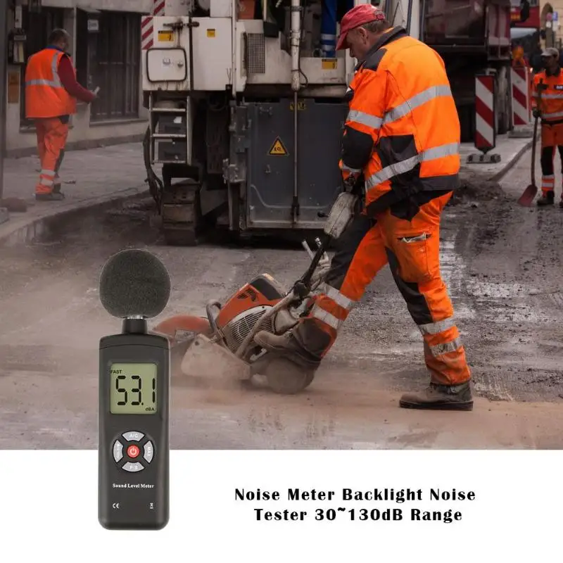 

30-130dB 0.1dB Digital Sound Level Meter Noise Volume Tester Meter Data Logger USB Software Automatic Handheld Integrating