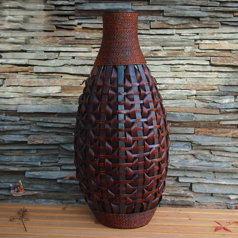Kingart Large Bamboo Floor Vase Big Living Room Decorative Floor